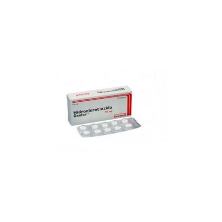 Hidroclorotiazida 50 mg (ENVIOS REGIONALES Y NACIONAL) Caja*30 Tabletas - Genfar