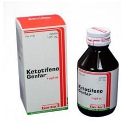 Ketotifeno 1mg / 5mg (ENVIOS REGIONALES Y NACIONAL) Frasco*100 mL Jarabe - Genfar