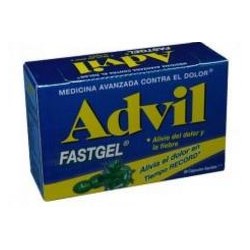 Advil Fastgel Cápsulas Liquidas Alivia El Dolor (Envíos Regionales y Nacionales) caja*36 unidades