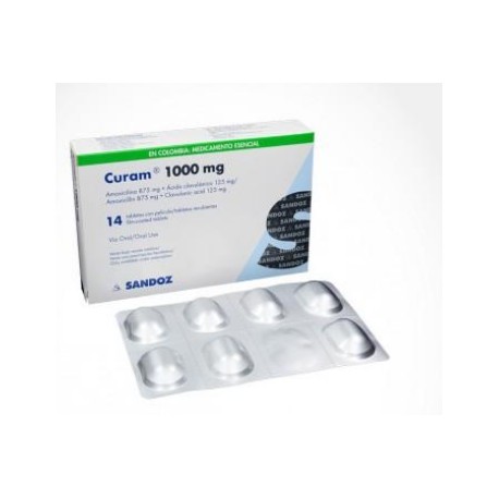 Curam 1000 mg (ENVIOS REGIONALES Y NACIONAL) Caja*14 Con Película- Sandoz