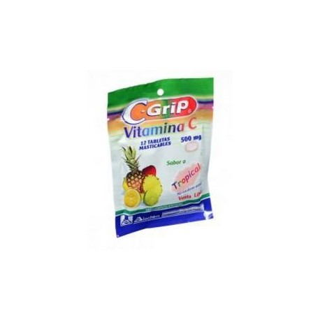 C-Grip Bolsa Masticables Sabor A Tropical (Envíos Regionales y Nacionales) bolsa*12 tabletas