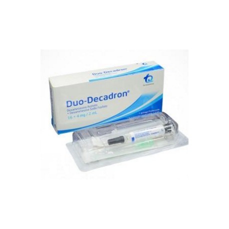 Dúo- Decadron 16 + 4 mg / 2 mL (ENVIOS REGIONALES Y NACIONAL) Caja*1 Jeringa Prellenada - Tecnoquímicas