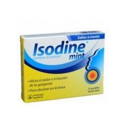 Isodine Mint Alivia La Garganta (envios a nivel nacional) caja*6 pastillas