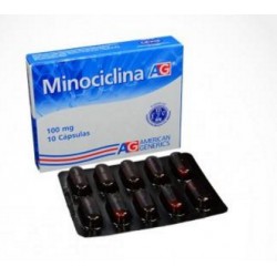 Minociclina 100 Mg(ENVIOS REGIONALES Y NACIONAL) Caja*10 Cápsulas – Antibiótico