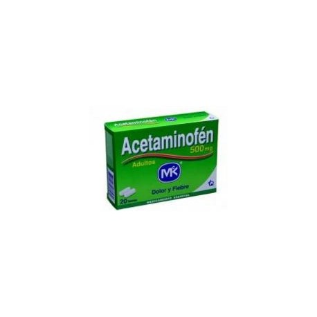 Acetaminofén Adultos Tabletas - Analgésico (Envíos Regionales y Nacionales) caja*20 tabletas