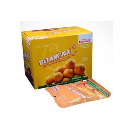 Vitamina C Tabletas Masticables Sabor A Naranja (Envios regionales y Nacionales) caja*144 unidades