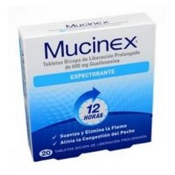Mucinex 600 mg Expectorante (envios a nivel nacional) caja*20 tabletas