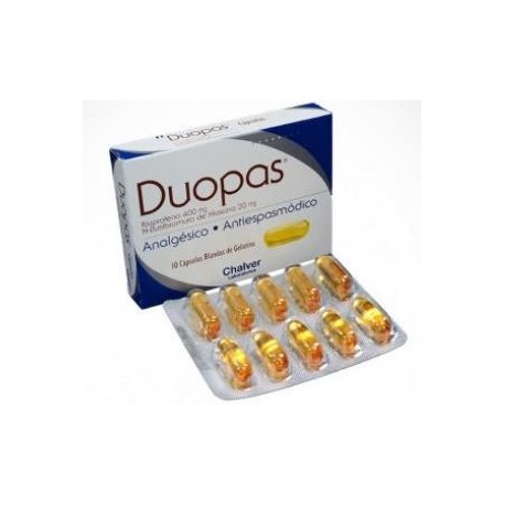 Duopas 400 mg / 20 mg Cápsulas Blandas de Gelatina - Analgésico (ENVIOS REGIONAL Y NACIONAL) caja*10 unidades