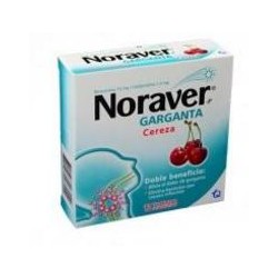 Noraver Garganta Sabor a Cereza Infecciones en la Garganta caja*12 tabletas