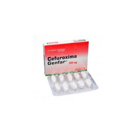 Cefuroxima 500 mg Tabletas Recubiertas Genfar (Envíos Regionales y Nacionales) caja*10 tabletas