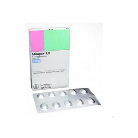 Mirapex Er 3 mg (ENVIOS REGIONALES Y NACIONAL) Caja*10 Comprimidos De Liberación – Boehringer Ingelheim