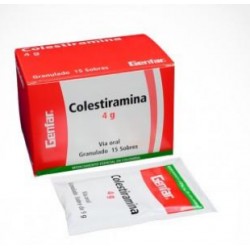 Colestiramina 4 g (ENVIOS REGIONALES Y NACIONAL) Caja*15 Sobres - Genfar