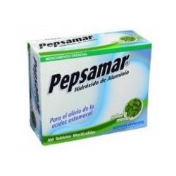 Pepsamar Masticables Sabor Menta Acidez Estomacal caja*100 tabletas