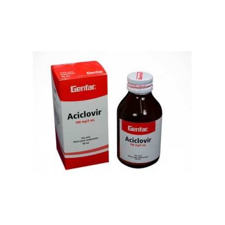 Aciclovir (ENVÍOS REGIONALES Y NACIONAL) Frasco*90 mL Polvo para Suspensión - Genfar