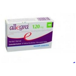 Allegra 120 mg ( ENVIOS A NIVEL NACIONAL) Caja*10 Tabletas Recubiertas Sanofi-Aventis