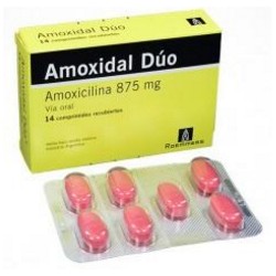 Amoxidal Dúo 875 mg ( ENVIOS A NIVEL NACIONAL) Caja*14 Comprimidos Recubiertos Roemmers