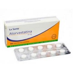 Atorvastatina 20 mg ( ENVIOS REGIONALES Y NACIONALES) Caja *10 Tabletas Recubiertas La Santé