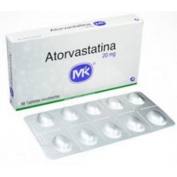 Atorvastatina 20 mg ( ENVIOS REGIONALES NACIONALES) Caja*10 Tabletas Recubiertas Tecnoquímicas