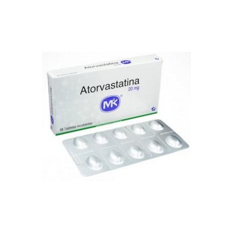 Atorvastatina 20 mg ( ENVIOS REGIONALES NACIONALES) Caja*10 Tabletas Recubiertas Tecnoquímicas