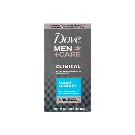 DESODORANTE DOVE CLINICAL MEN COMFORT (envíos regionales y nacional) BARRA* 48 GRAMOS