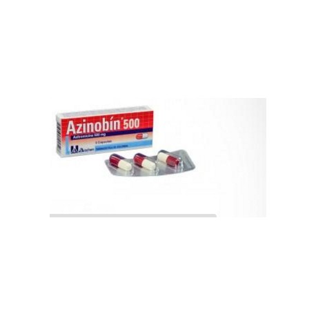 Azinobín 500 mg ( ENVIOS REGIONAL NACIONAL) Caja*3 Cápsulas Biochem Farmacéutica