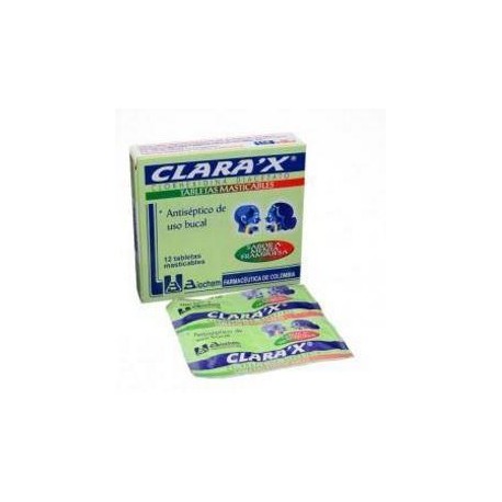 Clarax Caja *12 Tabletas (ENVIOS REGIONALES Y NACIONAL) Masticables Sabor a Menta/Frambuesa