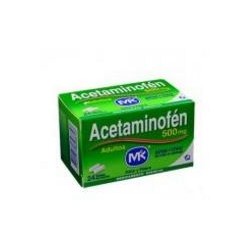 Acetaminofén Adultos 500 mg (envios regionales y nacionales) caja*24 tabletas