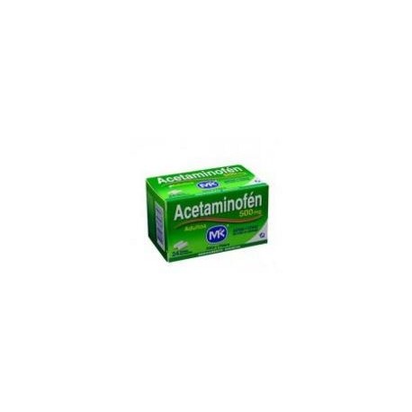 Acetaminofén Adultos 500 mg (envios regionales y nacionales) caja*24 tabletas