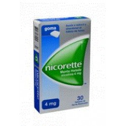 Nicorette 4mg Caja*30 Tabletas Goma Masticables (ENVIOS REGIONALES Y NACIONAL) Sabor Menta Helada