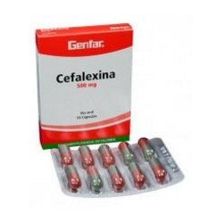 Cefalexima 500 mg ( ENVIOS REGIONALES Y NACIONAL) Caja*10 Cápsulas Genfar