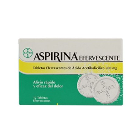 Aspirina Efervescente Analgésico (Envios Regionales y Nacionales) CAJA*12 TABLETAS