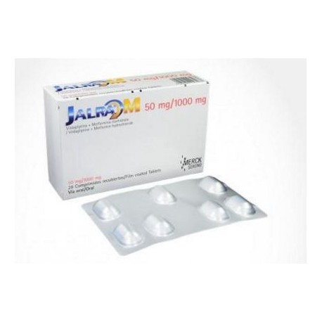 Jalra M 50 mg / 1000 mg ( ENVIOS RELIGIONALES Y NACIONAL) Caja*28 Comprimidos Recubiertos - Merck