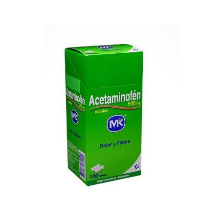 Acetaminofén Adultos Tabletas - Analgésico (Envíos Regionales y Nacionales) caja*100 unidades