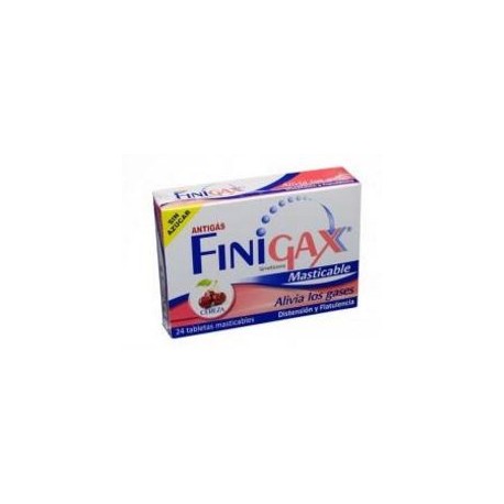 Finigax Masticables Sabor A Cereza Antigás (Envios Regionales y Nacionales) caja*24 tabletas