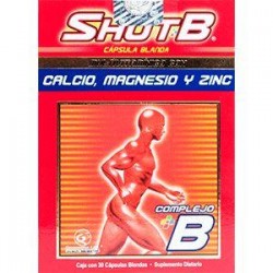 SHOT B CAJA *30 TAB ( ENVÍOS A TODO COLOMBIA ) CALCIO , MAGNESIO Y ZINC