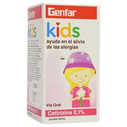 GENFAR KIDS CETIRIZA JARABE ALERGIAS 0.1% (FARMAHILA) FCO*60ML