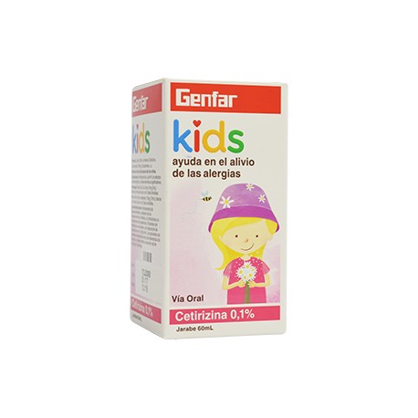 GENFAR KIDS CETIRIZA JARABE ALERGIAS 0.1% (FARMAHILA) FCO*60ML