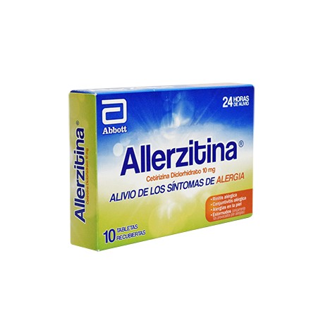 ALLERZITINA 10MG (ALIVIA LOS SINTOMAS DE LAS ALERGIAS) (FARMAHUILAC) CAJA*10 TABLETAS