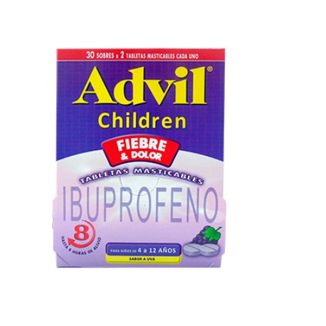 ADVIL CHILDREN (FARMAHUILA) CAJA*30 SOBRES TABLETAS MASTICABLE