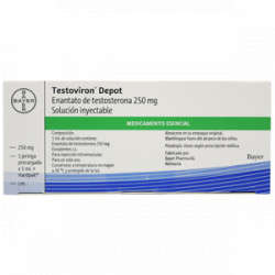 TESTOVIRON DEPOT 250 MG/ML JERINGA PRELLENADA (FARMAWEBCOLOMBIA) CANTIDAD*1 AMPOLLA