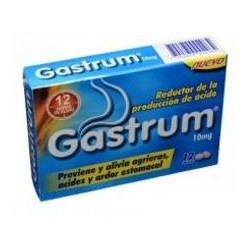 Gastrum 10 mg Acidez Estomacal (Envios Regionales y Nacionales) caja*12 tabletas