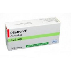 Dilatrend 6.25 mg ( ENVIOS REGIONALES Y NACIONALES) Caja*28 Tabletas - Roche