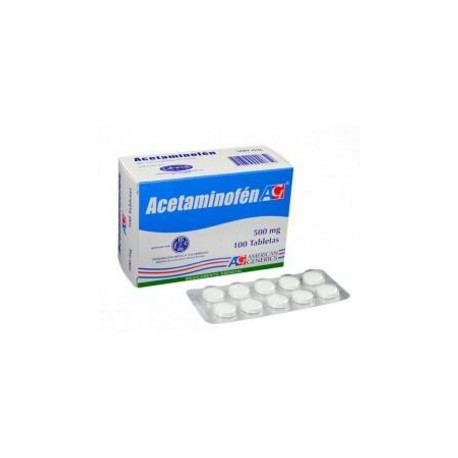 Acetaminofén 500 mg (ENVIOS A NIVEL NACIONAL) Caja*100 Tabletas