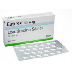 Eutirox 50 mcg ( ENVIOS REGIONALES Y NACIONALES ) Caja*50 Tabletas - Tiroides