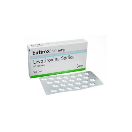 Eutirox 50 mcg ( ENVIOS REGIONALES Y NACIONALES ) Caja*50 Tabletas - Tiroides