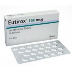 Eutirox 150 mcg ( ENVIOS REGIONALES Y NACIONAL) Caja* 50 Tabletas - Merck