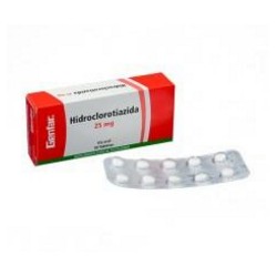 Hidroclorotiazida 25 mg ( ENVIOS REGIONALES Y NACIONAL) Caja*30 Tabletas – Genfar