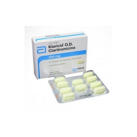 Klaricid O.D 500 mg ( ENVIOS REGIONALES Y NACIONAL) Caja*10 Tabletas de Liberación Prolongada – Abbott