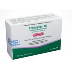 Kombiglyze Xr 5 mg / 1000 mg ( ENVIOS REGIONALES Y NACIONAL) Caja*28 Comprimidos Recubiertos - AztraZeneca