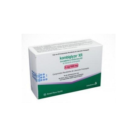 Kombiglyze Xr 5 mg / 1000 mg ( ENVIOS REGIONALES Y NACIONAL) Caja*28 Comprimidos Recubiertos - AztraZeneca